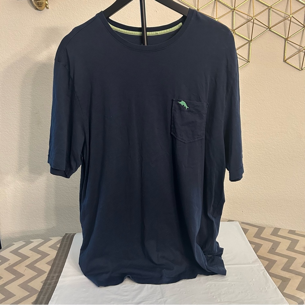 Tommy Bahama Dark Blue Short Sleeve Tee with Pocket